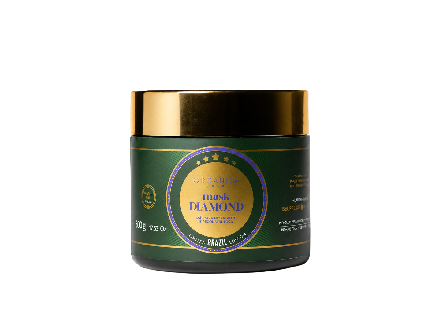 Kit Diamond Edição Especial Copa do Mundo + Camisa Exclusiva Organic Gold