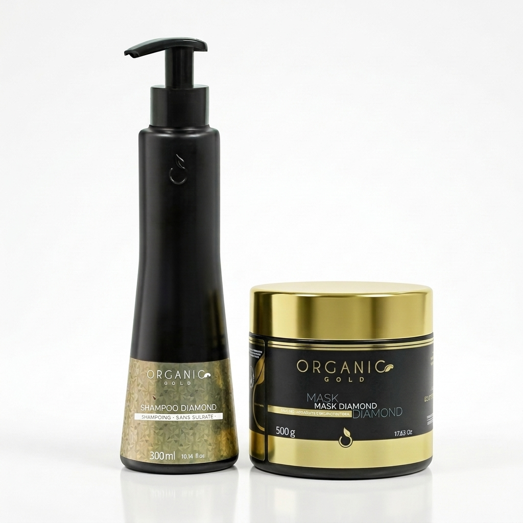 Kit Diamond Day Use Organic Gold - Nutrição e Reparação