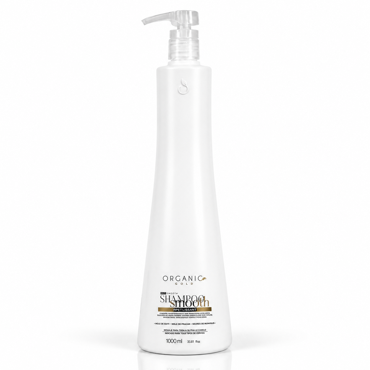 Shampoo Smooth Organic Gold - Limpeza Suave e Antifrizz de Longa Duração 1L
