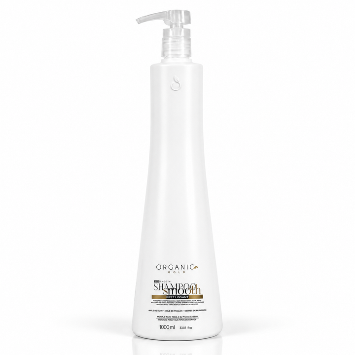 Shampoo Smooth Organic Gold - Limpeza Suave e Antifrizz de Longa Duração 1L