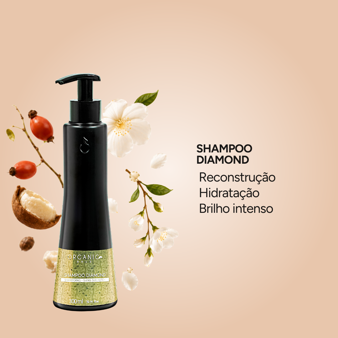 Kit Cronograma Capilar Completo Organic Gold - Shampoo Diamond + Ampolas Chrono Rituel