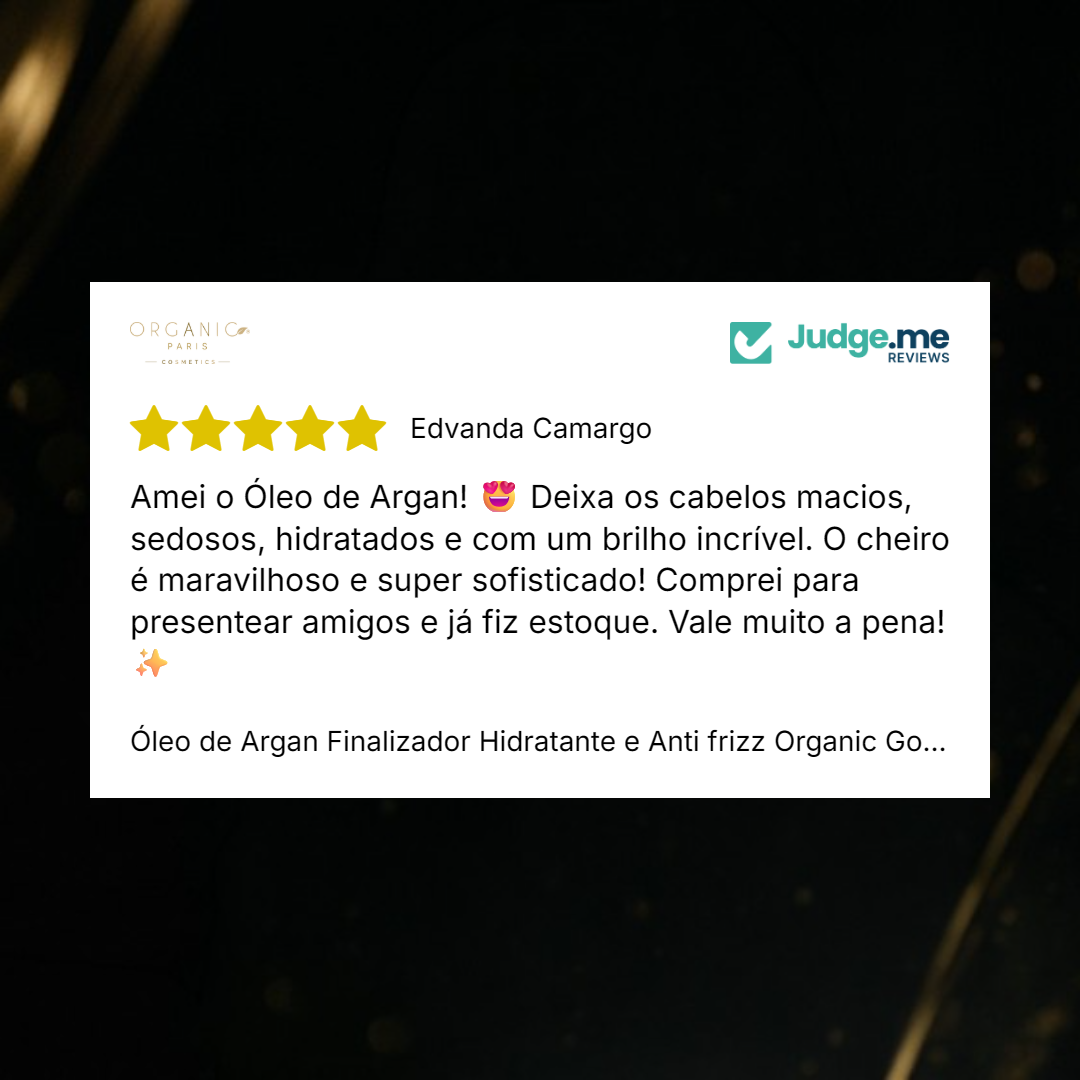 Óleo de Argan Finalizador Hidratante e Anti frizz Organic Gold - 30ml