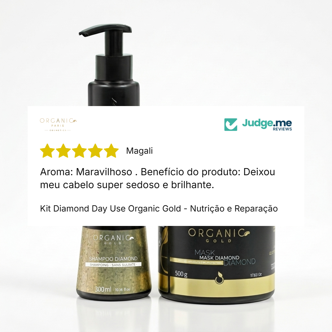 Kit Diamond Day Use Organic Gold - Nutrição e Reparação